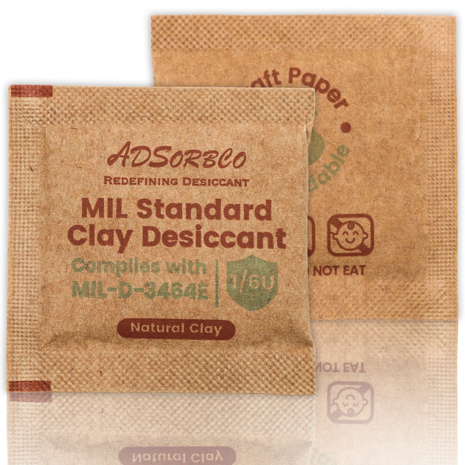 (6g x 50pcs) Adsorbco Montmorillonite Clay Desiccant Packs