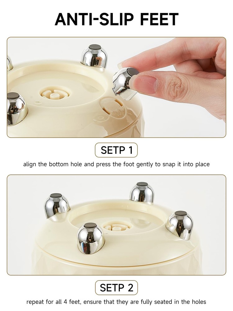 360 Rotating Makeup Brush Holder with 5 Slots Organizer Brushes Cup