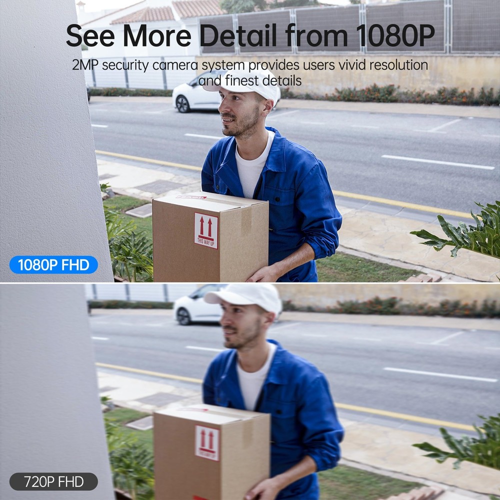 10CH 2MP NVR Wireless System Night Vision Security Plug-in Camera 24/7 Record PT