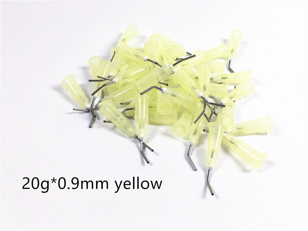 Dental Syringe Tips Applicator Prebent Brush End Conveyor Needle Tips