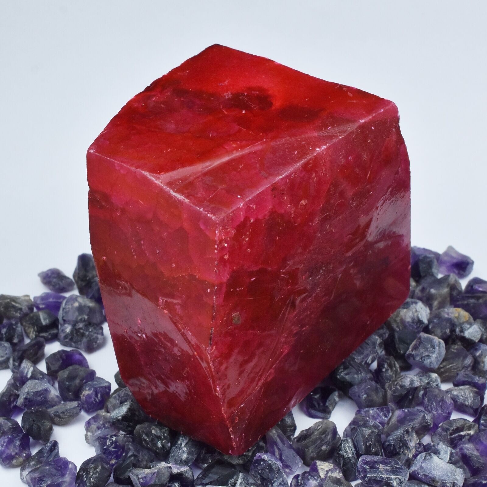700.10 Carat Natural Uncut Red Ruby Huge Size Rough CERTIFIED Loose Gemstone
