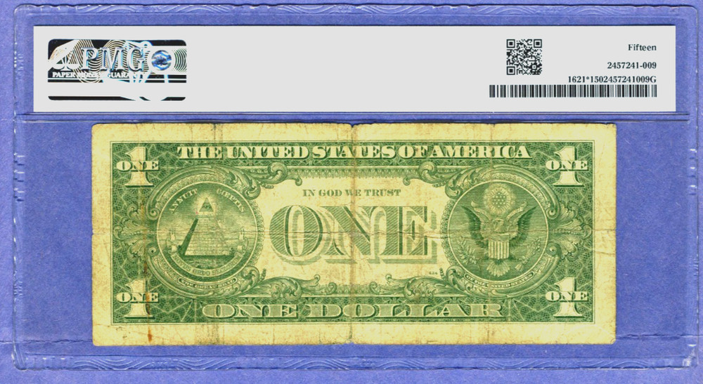 LOW # 00000033* Fancy 2 DIGIT BINARY serial number Silver Certificate $1 1957-B