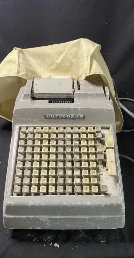 Vintage Burroughs Adding Machine Printing Calculator AS IS Untested