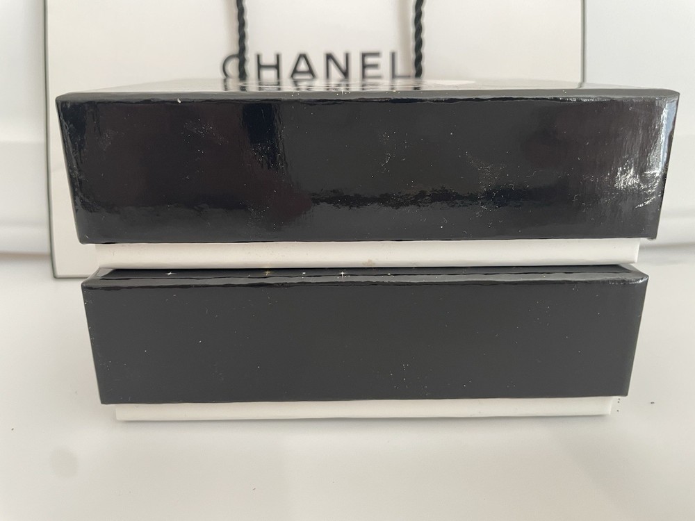 2 Authentic Limited Editions CHANEL Holiday Square Empty Gift Box Bag Boxes