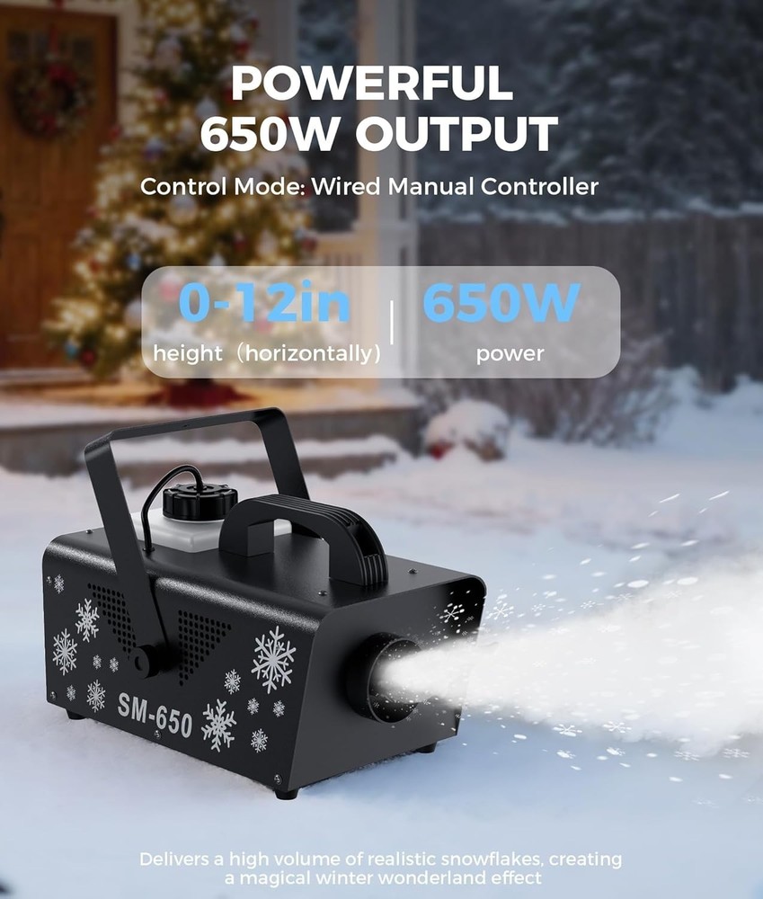 650W Snow Machine Christmas Gift Snow Maker Machine,Artificial Snow Making