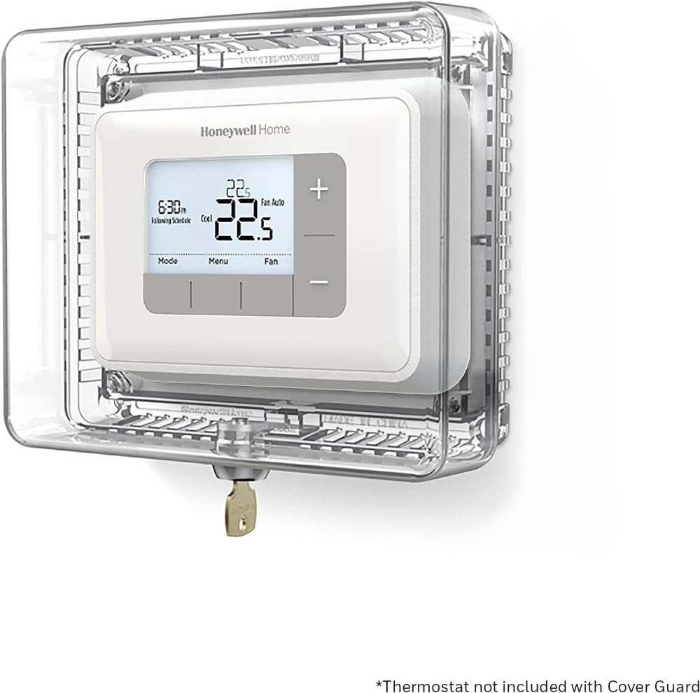 Elegantly Designed Lockable Thermostat Guard - Fits Small Models Securely