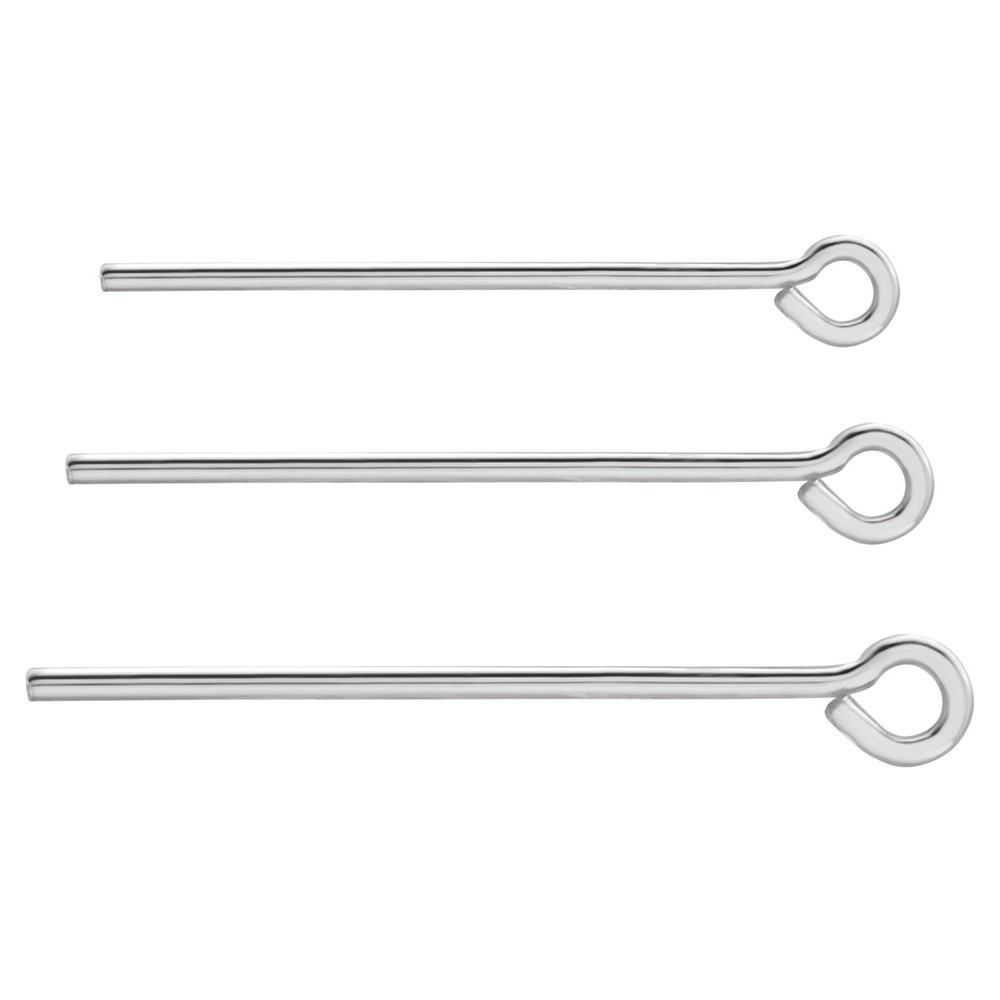 14K White Gold Replacement Hoop Wire  2 pcs