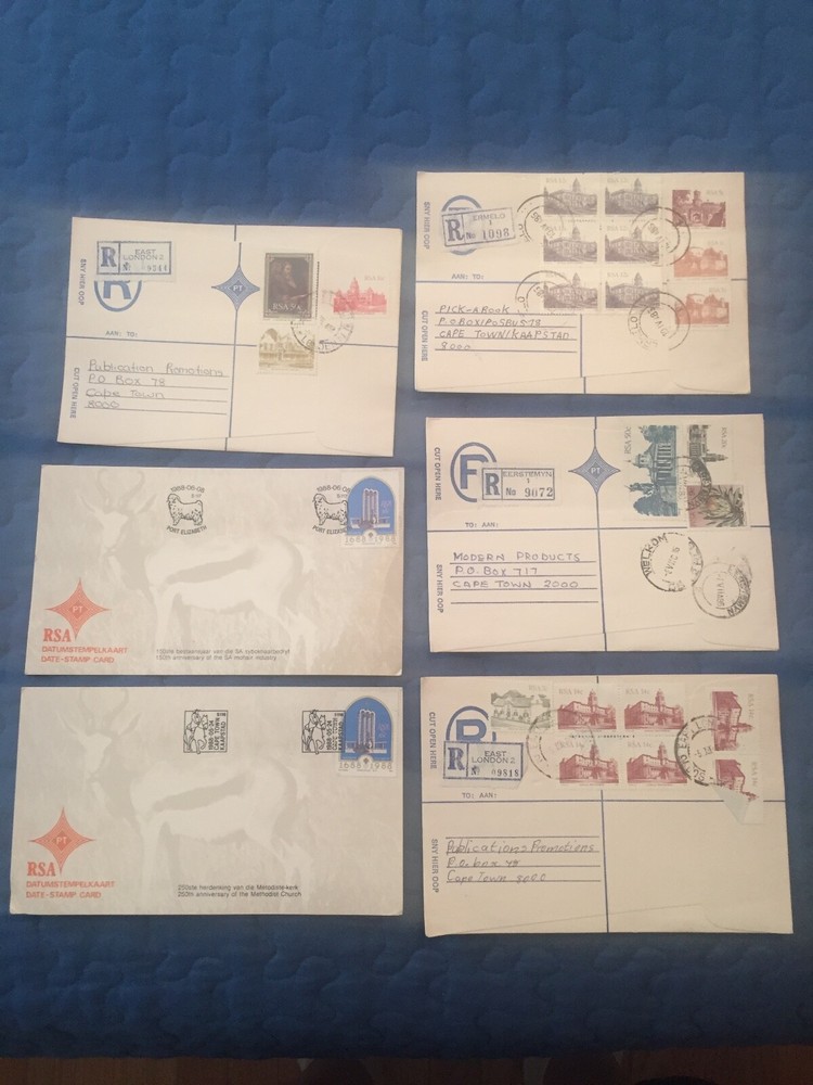 6 Swiss FDC nice cachets