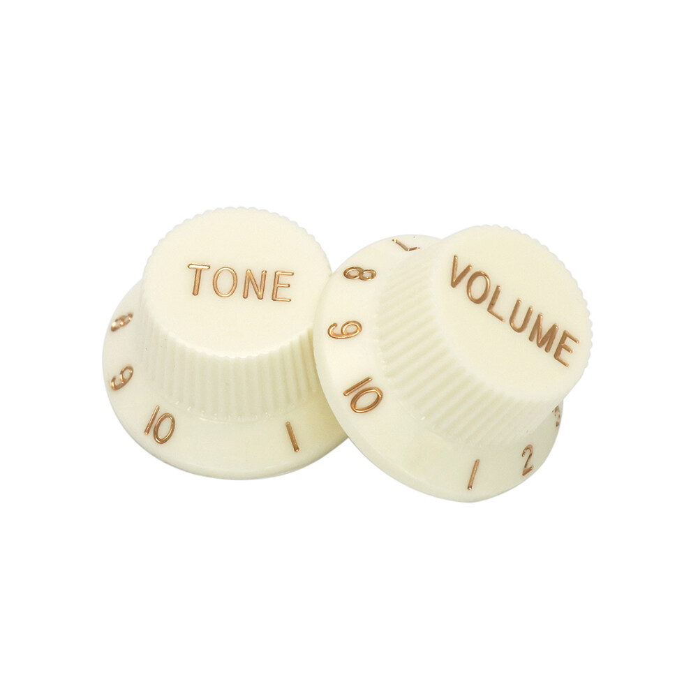Guitar Speed Knobs 1 Volume 2 Tone Control Knobs for Fender Strat Electric Ivory