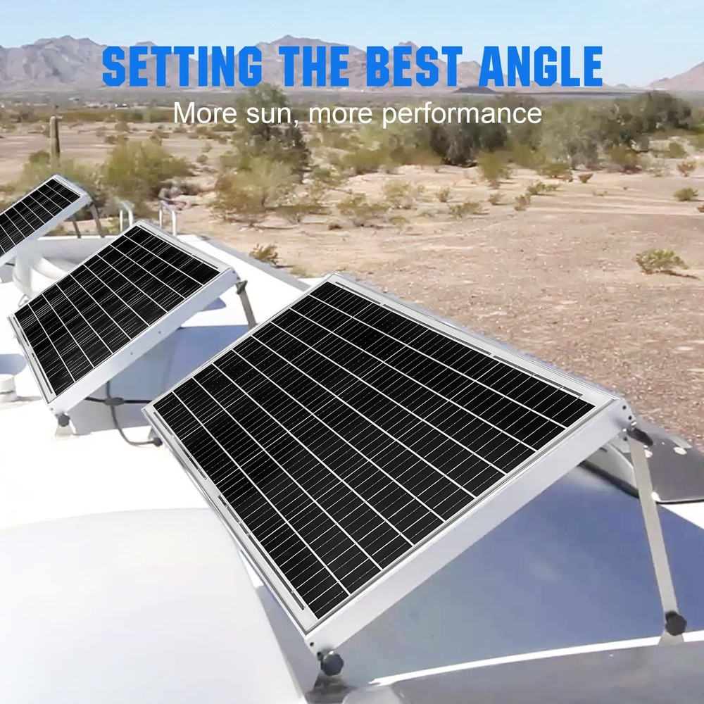 NEW 2 Set 45in 46.5in Solar Panel Mount Brackets Adjustable Tilt Mount Brackets