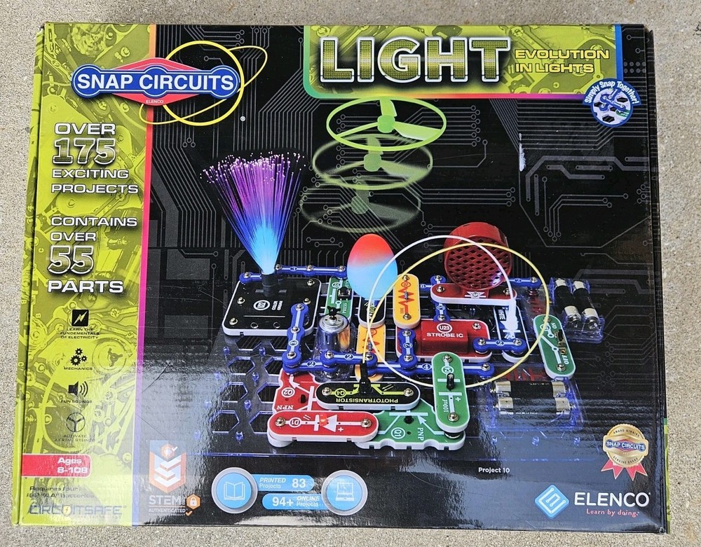 Elenco Snap Circuits Experiments Light STEM Electronics Project Pre-owned