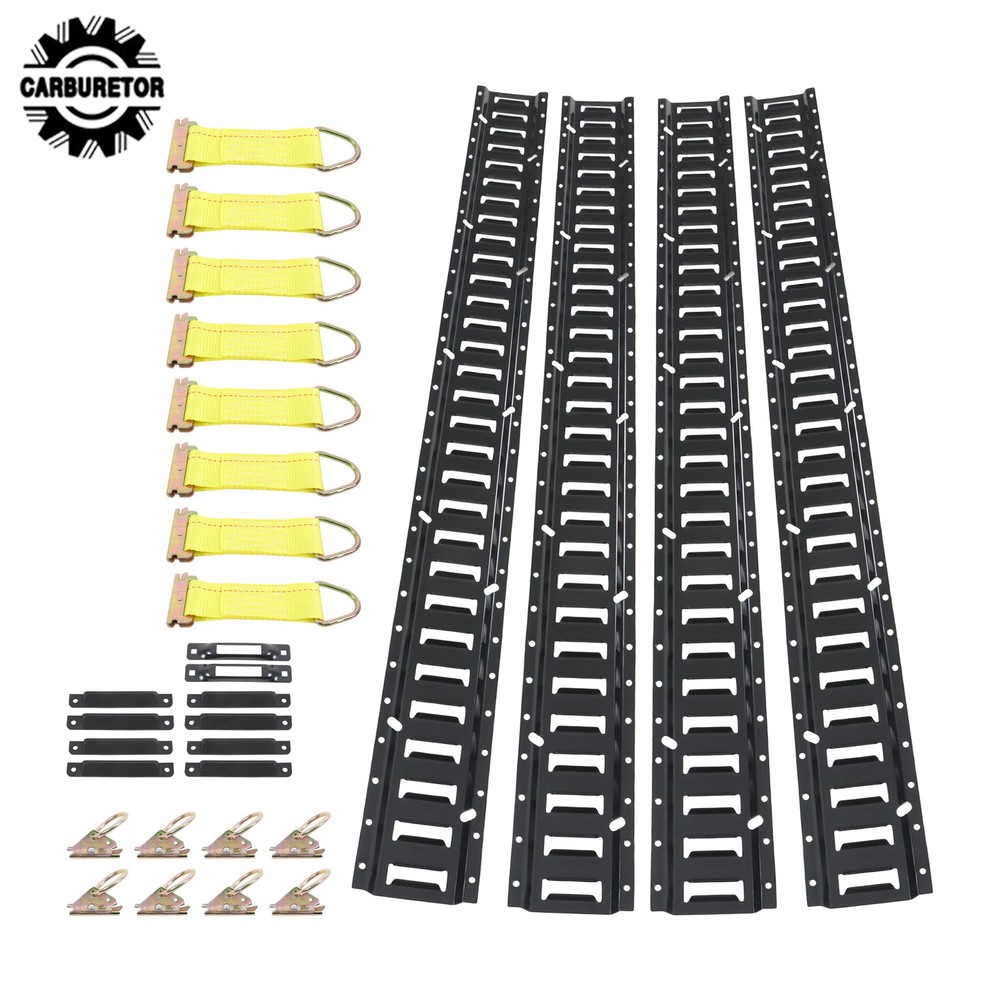 30 Pcs 5 Ft Black E Track Rails Complete Kit With Mounting Hardware For Cargo