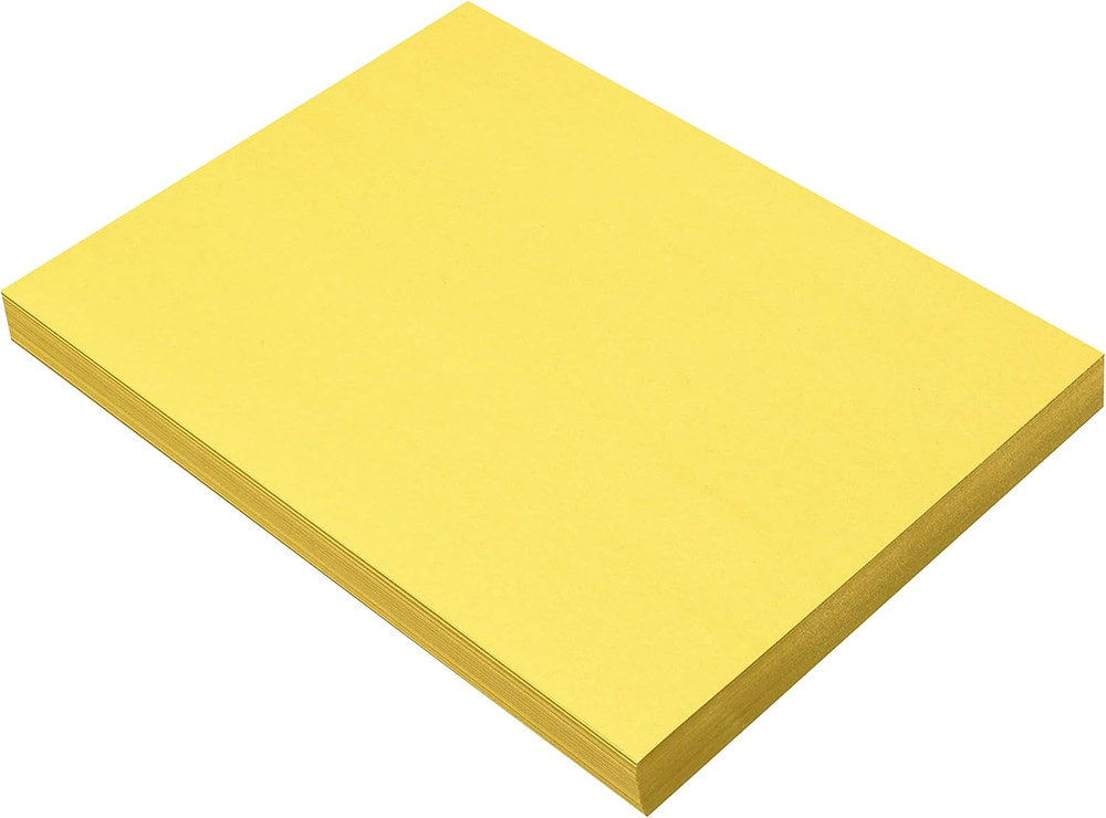 (Formerly ) Construction Paper, Yellow, 9" x 12", 100 Sheets