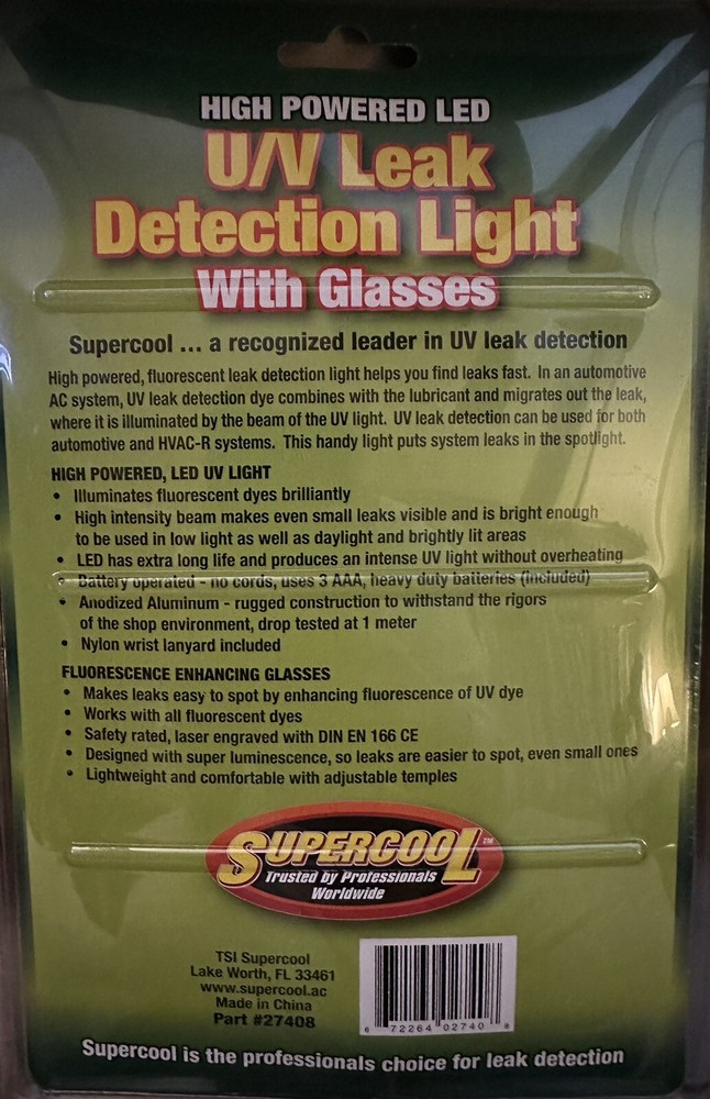 U/V Leak Detection Light w/ glasses