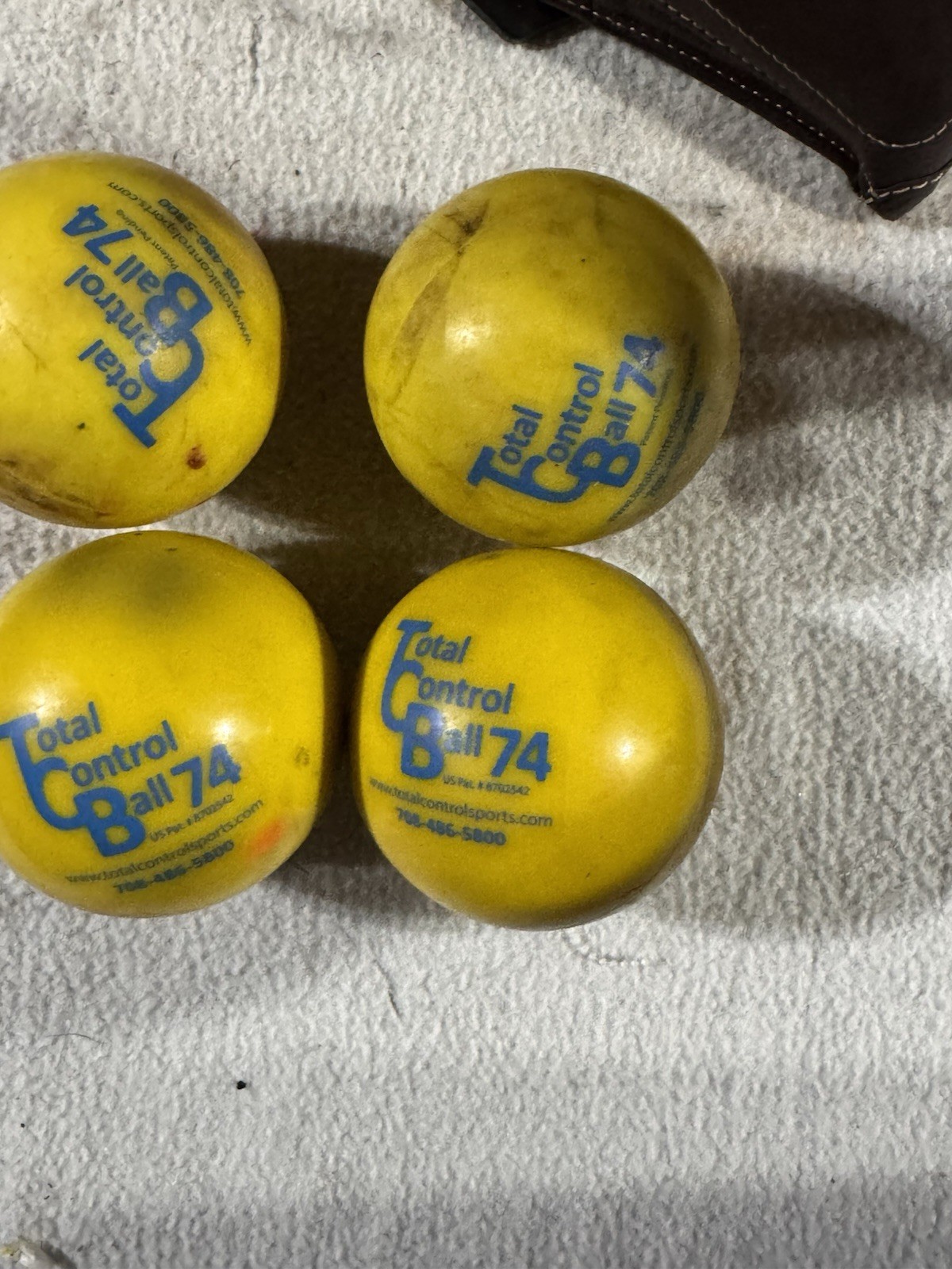 Total Control Balls TCB-74 Limited Flight Weighted Training Ball -- Lot of 4