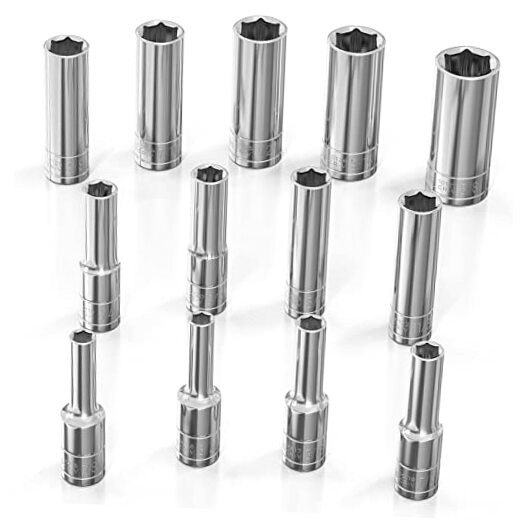 SAE Deep Socket Set - 1/4-Inch Drive, 13pc - 6 13pc, 1/4-Inch Drive Sae Deep