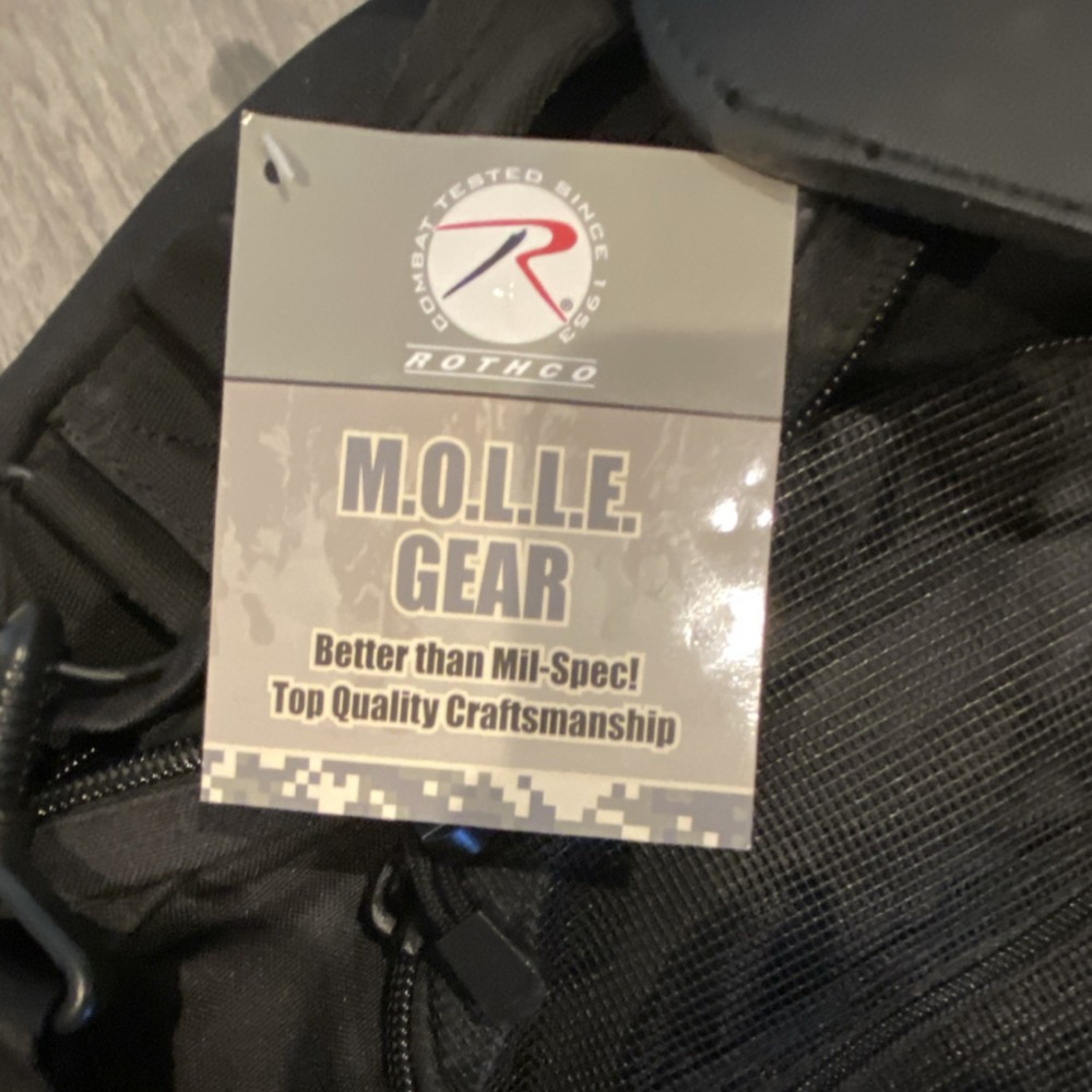 Rothco MOLLE System Tactical Backpack Black Adjustable Straps
