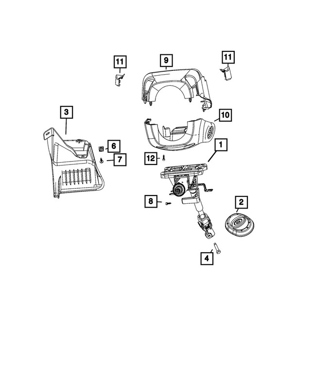 Genuine Mopar Steering Column Screw 68118641aa