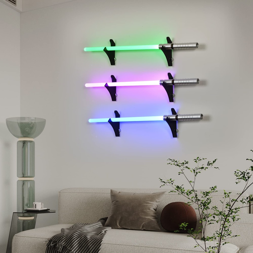 Lightsaber Rack - Black Plexiglass Lightsaber Holder