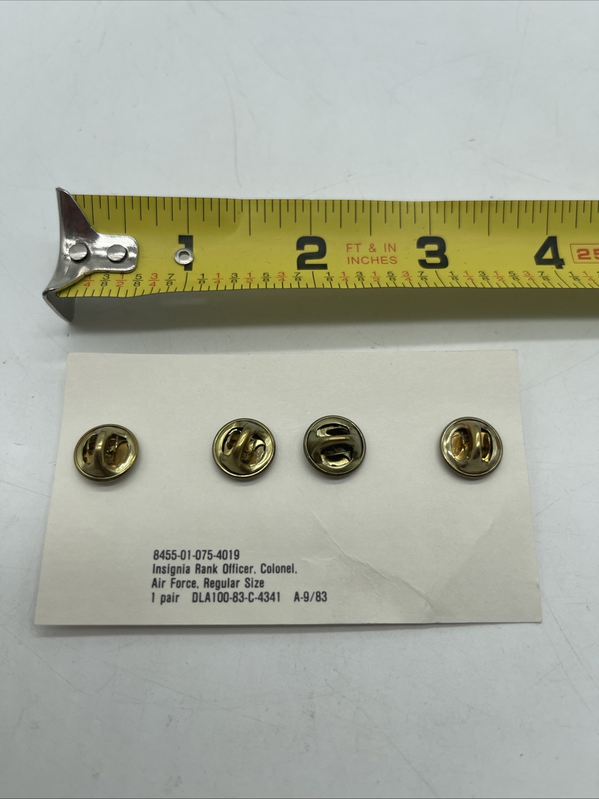 X2 U.S. Military Colonel Rank Eagle Right & Left Side Cap Pin Silver Tone Pair