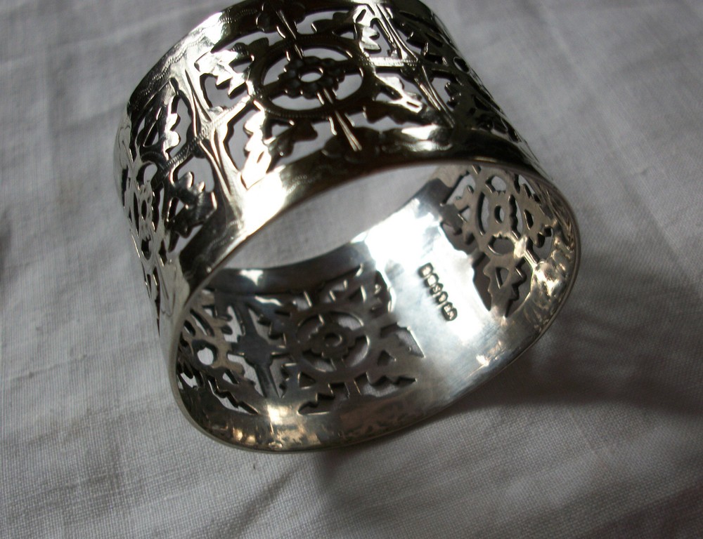 Vintage Solid Silver Napkin Ring Inscribed 'Gertye'