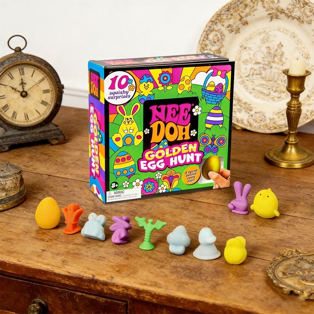 NeeDoh Easter Golden Egg Hunt Mystery 10 Squishy Surprises Collectible Gift SP