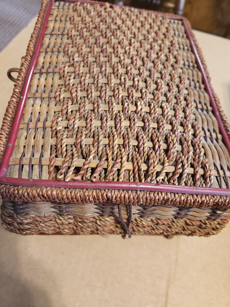 Vintage Wicker Sewing Basket