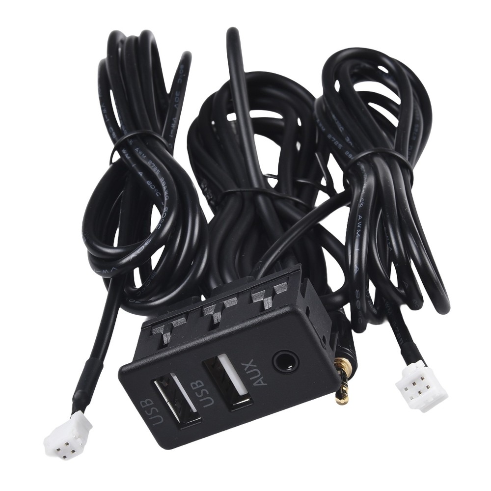 Long Cable Car for DASH Mount USB AUX Port Panel Interface Extension Adapter