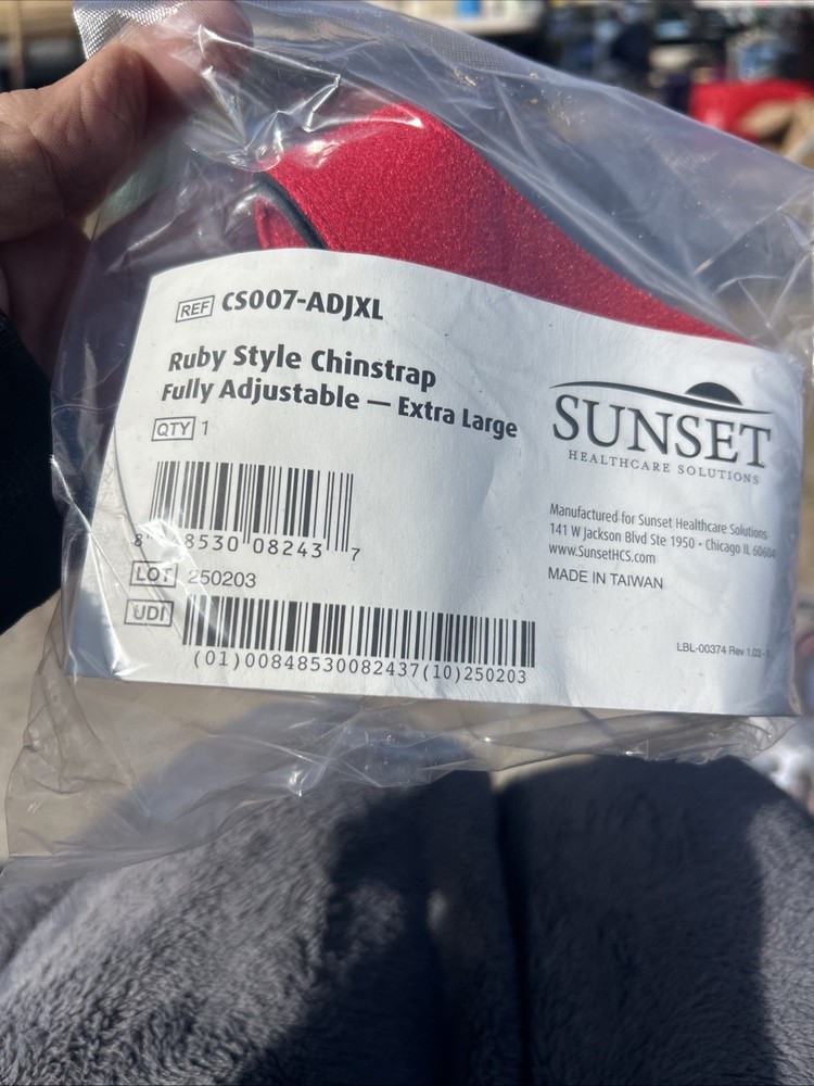 SUNSET HEALTHCARE SOLUTIONS RUBY ADJUSTABLE CHINSTRAP CS007-ADJ #10