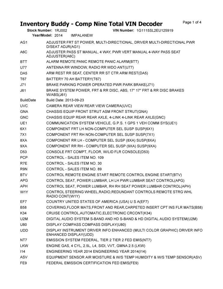 IMPALANEW 2014 High Mounted Stop Light 104902487