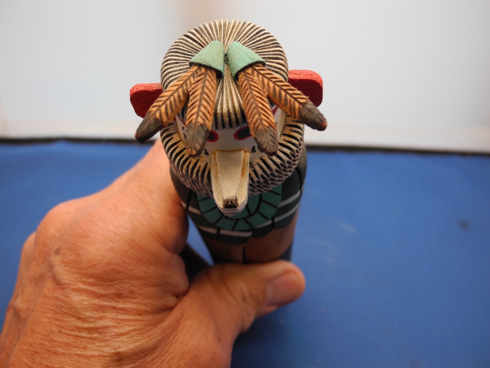 NATIVE AMERICAN ZUNI "BEAR" KACHINA BY WALTER HUGHTE