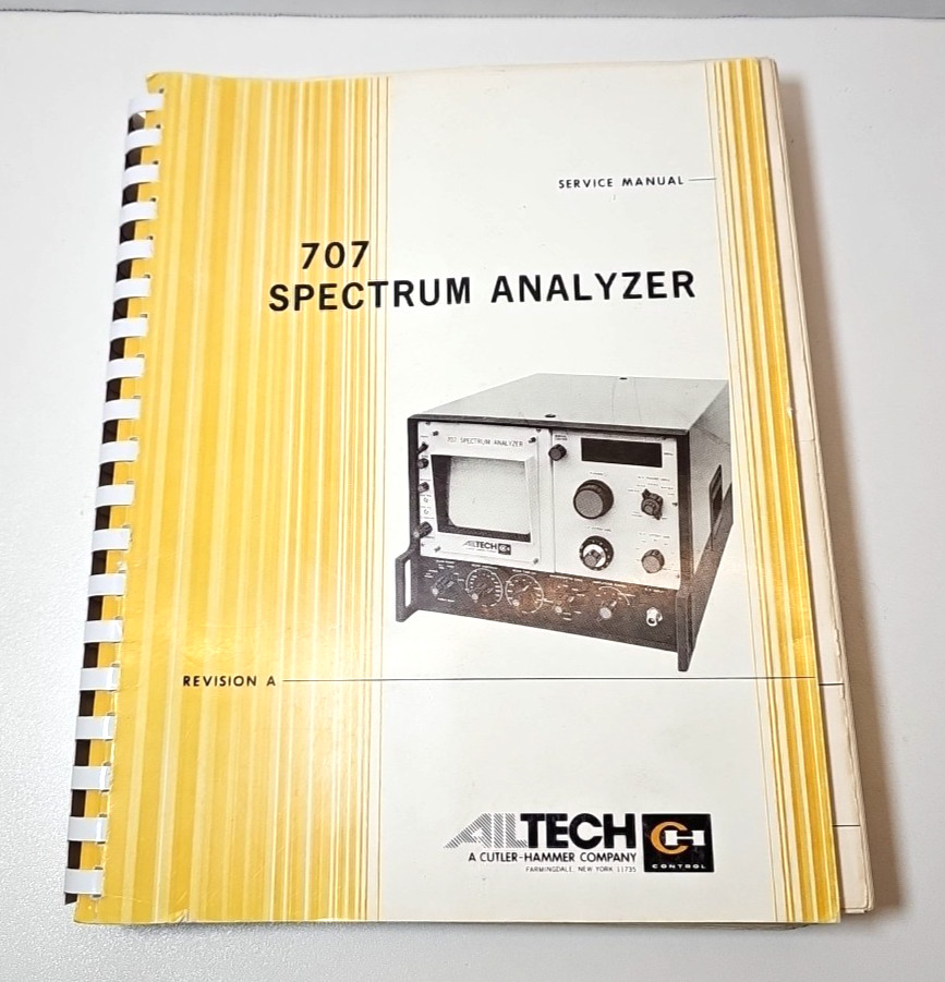 Ailtech 707 Spectrum Analyzer Service Manual Revision A