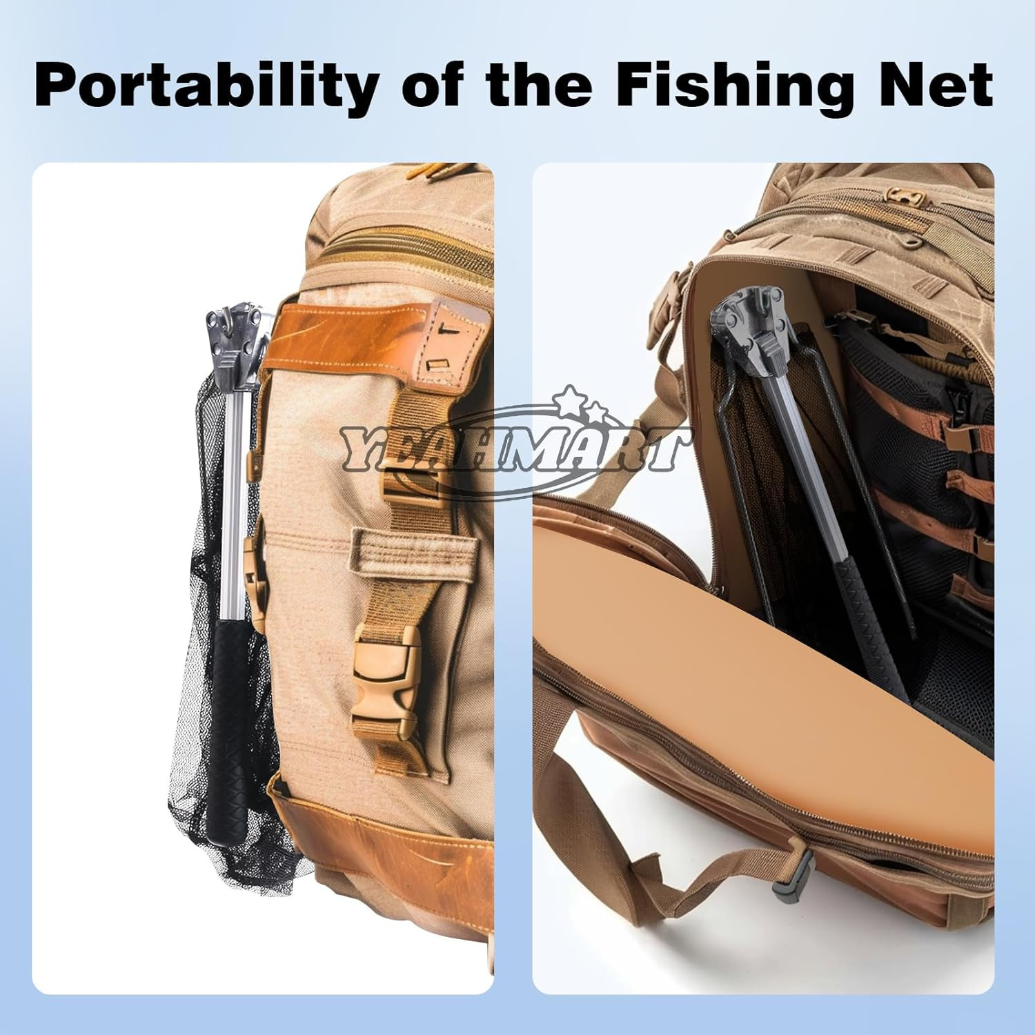 Fishing Net Minnow Nets with Aluminum Collapsible Telescopic Fishing Pole Handle