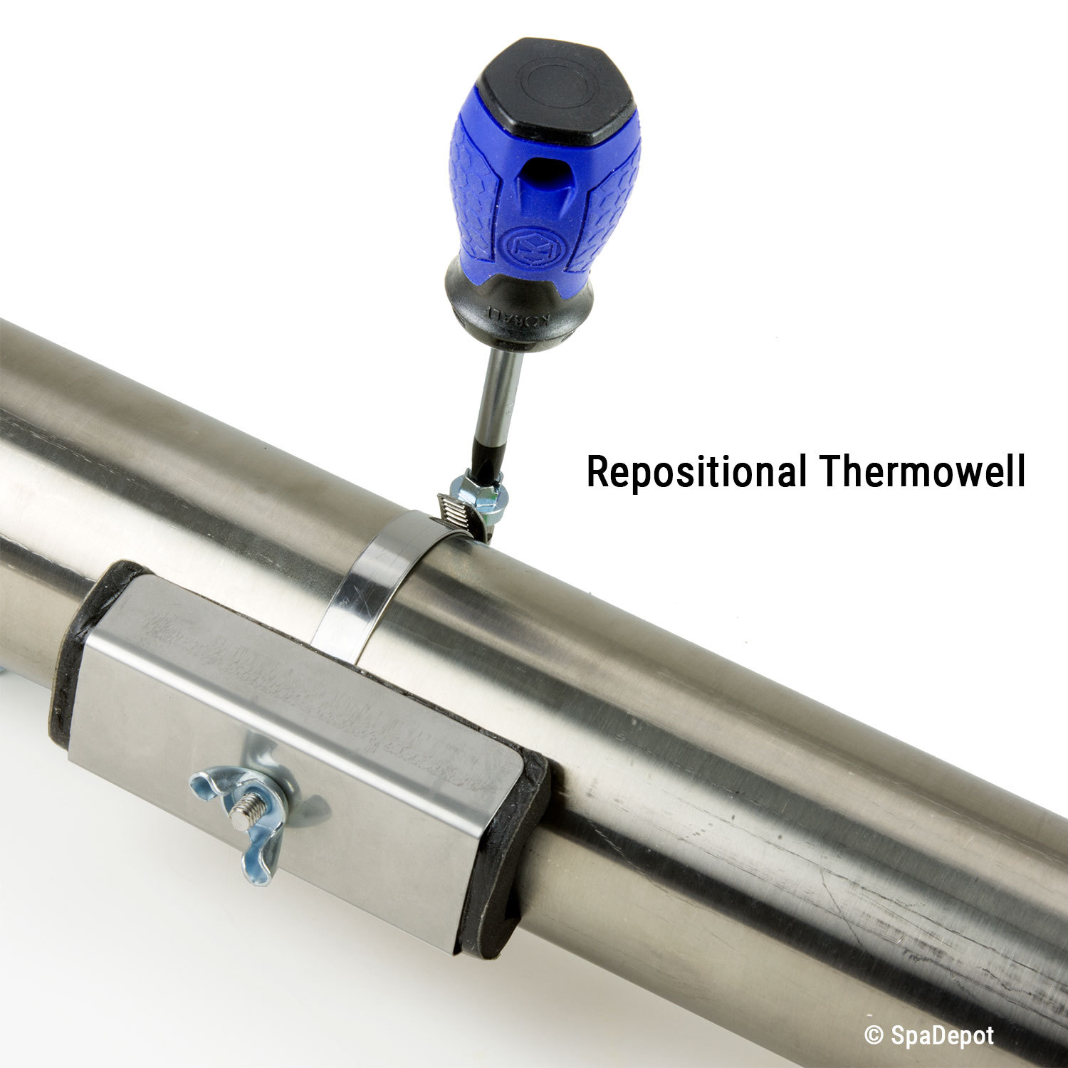 15in Universal Flo-Thru Adjustable Hot Tub Spa Heater - Choose 5.5, 4.5, or 4kW