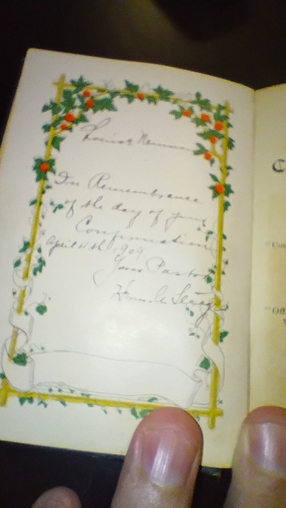 WW1 U. S. Solider's Personal Notes In Confirmation Book