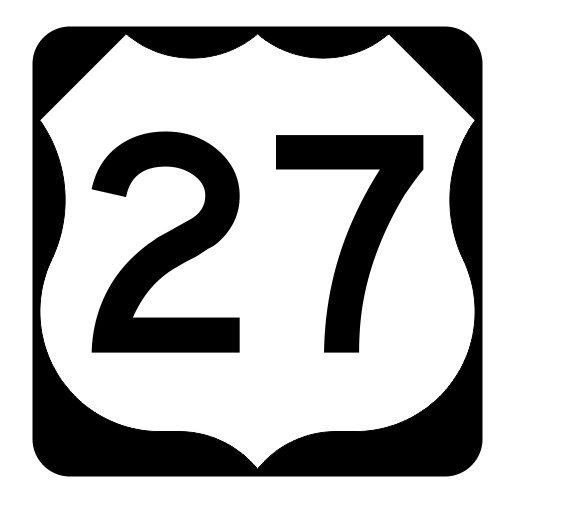 US Route 27 Sticker Decal