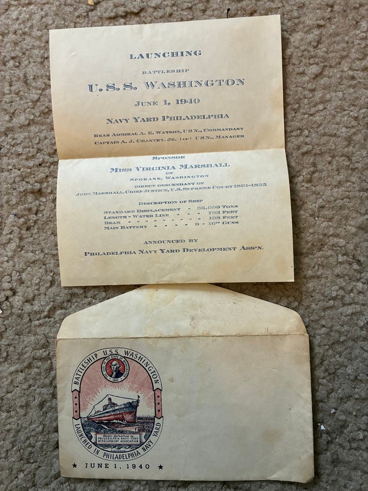 Launching USS Washington