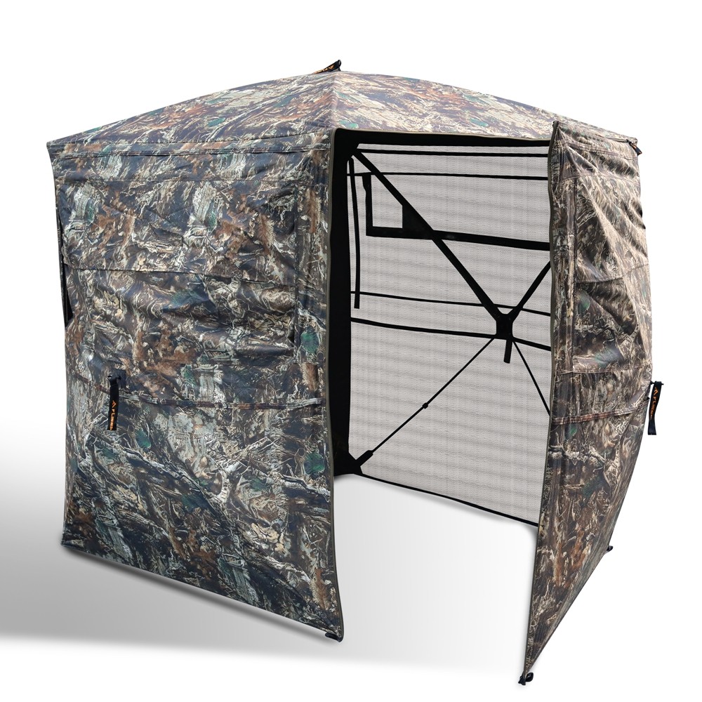 FLISSA 2-3 Person Hunting Blind See-Through Fully Opening Door 270° Ground Tents