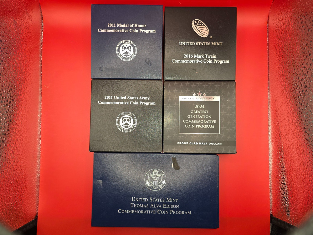 (20) Empty Assorted US Mint Boxes with COAs