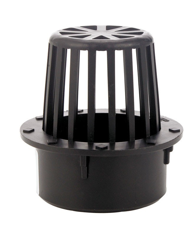 NDS 3 in. Black Round Polyolefin Atrium Grate