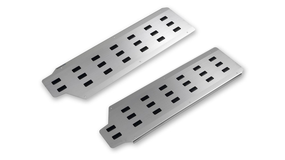 Front Interior Step Covers for Volkswagen VW Multivan 2021 - Black | Silver