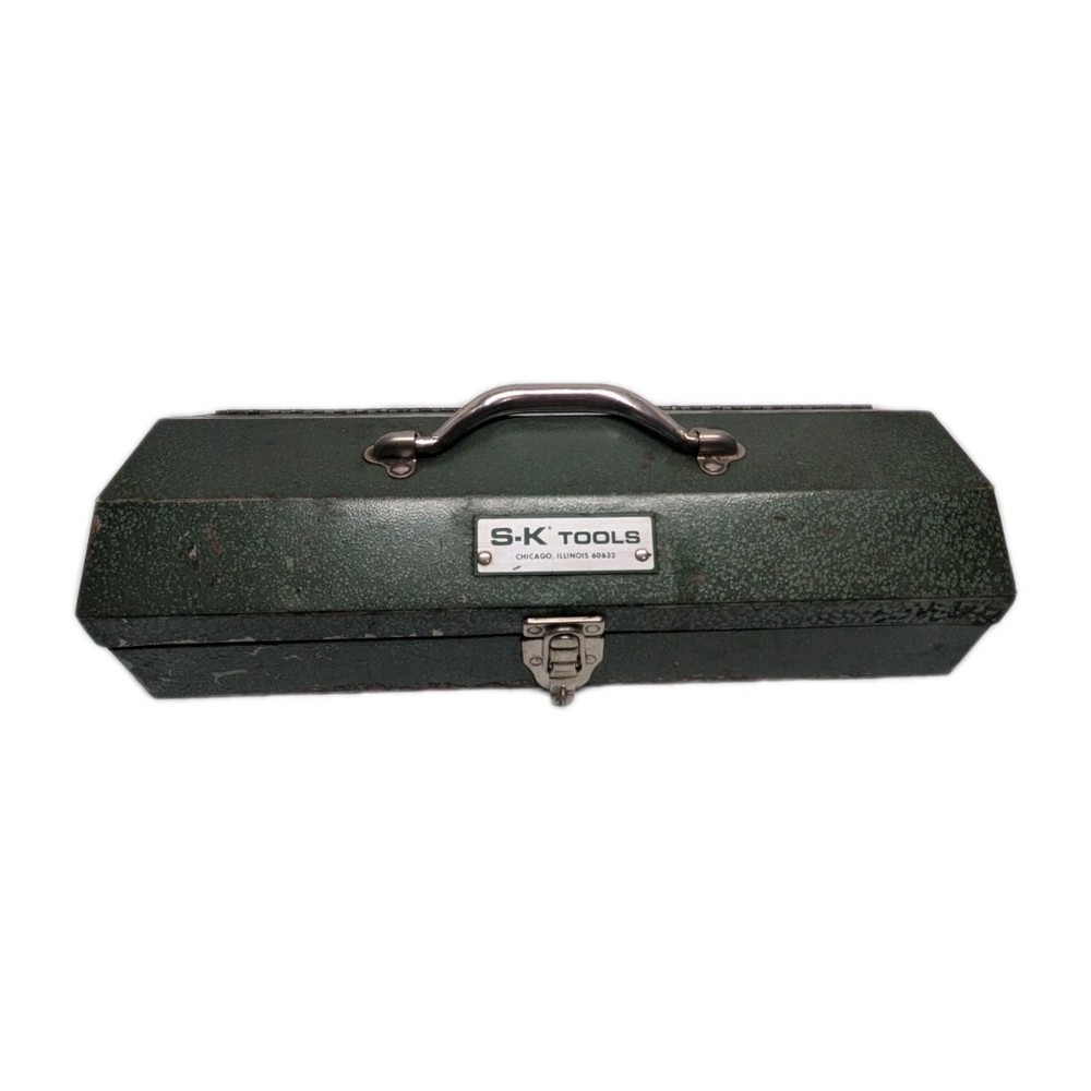 Vintage S-K Tools Metal Socket Tombstone Tool Box