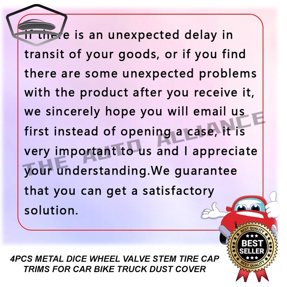 4PCS Metal Dice Wheel Valve Stem Tire Cap Trims For Car Bike Truck Dust Cover