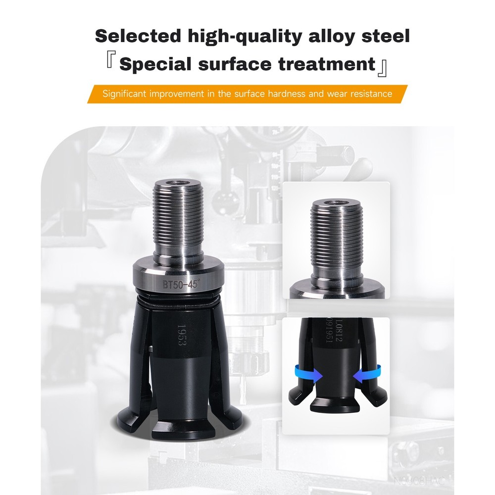 BT60-60 Degree External Thread Pull Claw 4 Petal Clamp Pull Claw for CNC Machine