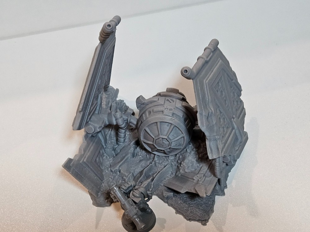 Crashed spaceship crashed fighter craft rocky terrain crashed spaceship 004