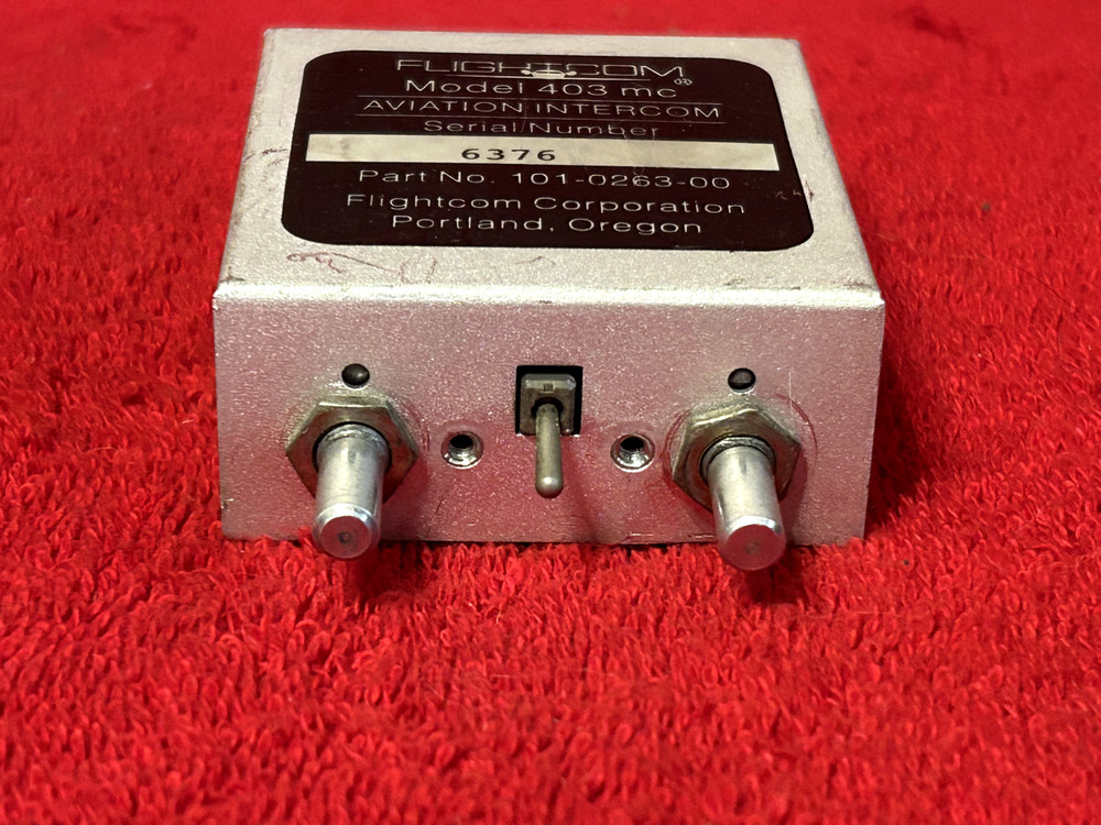 FLIGHTCOM 403MC INTERCOM P/N 101-0263-00 CORE