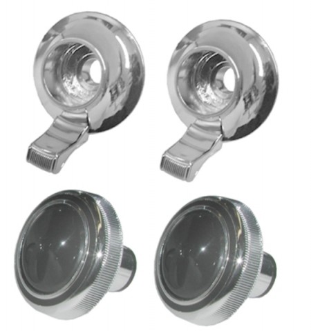 1969-1971 Corvette Knob Radio With Spacer Stereo 4 Piece Set