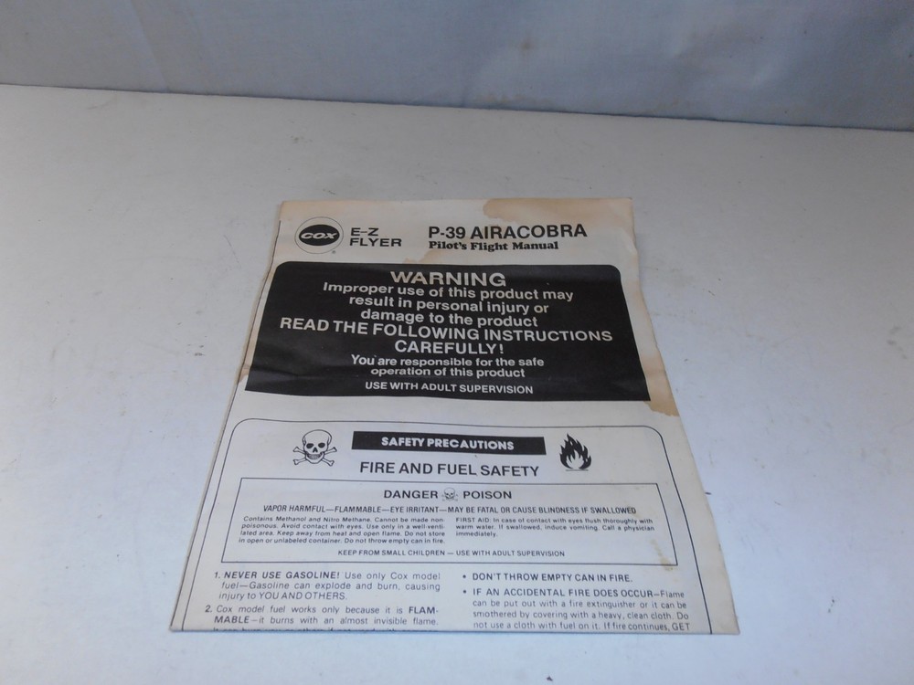 Cox P-39 Air Cobra Manual
