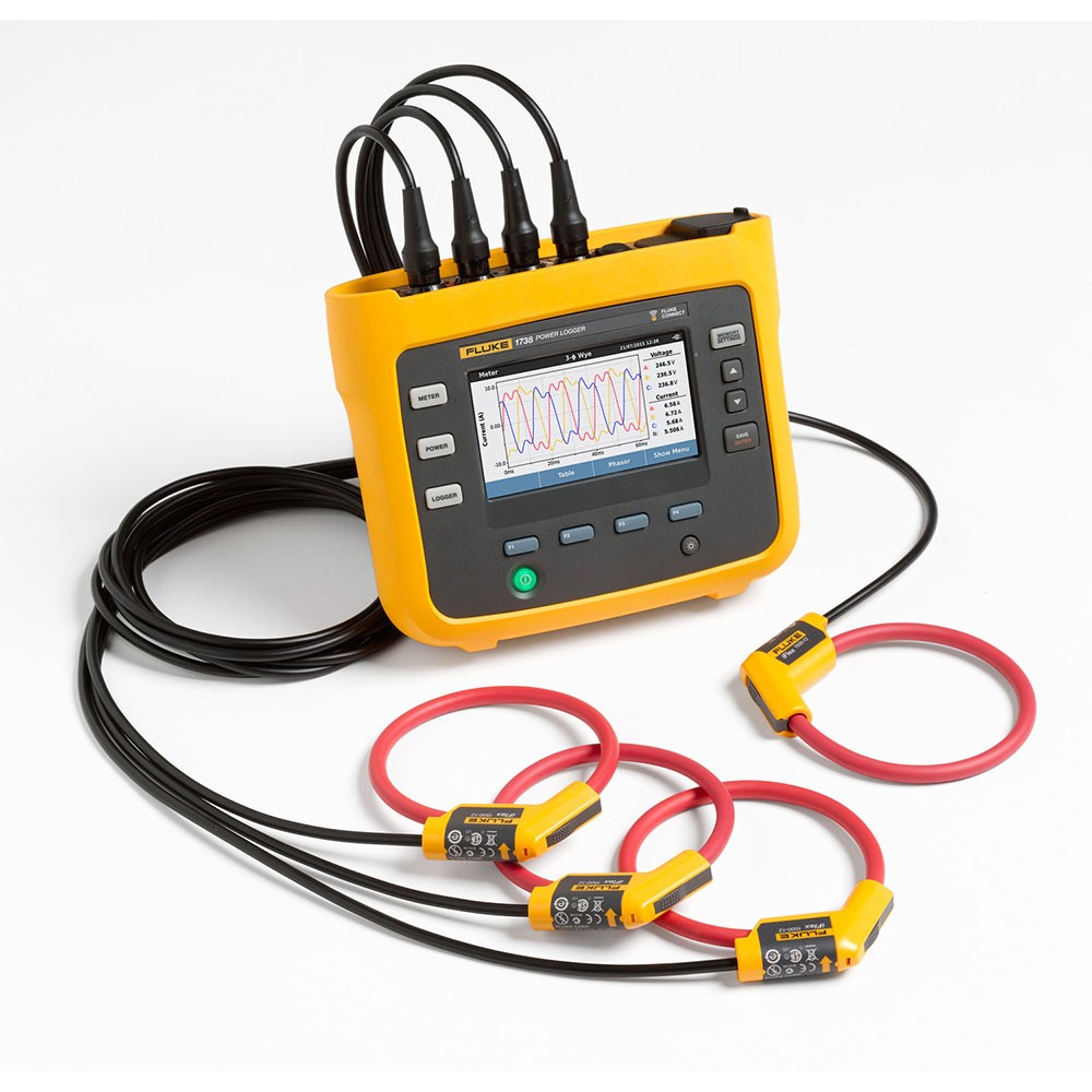 Fluke 1738/EUS Three-Phase Advanced Power Logger with Current Probes