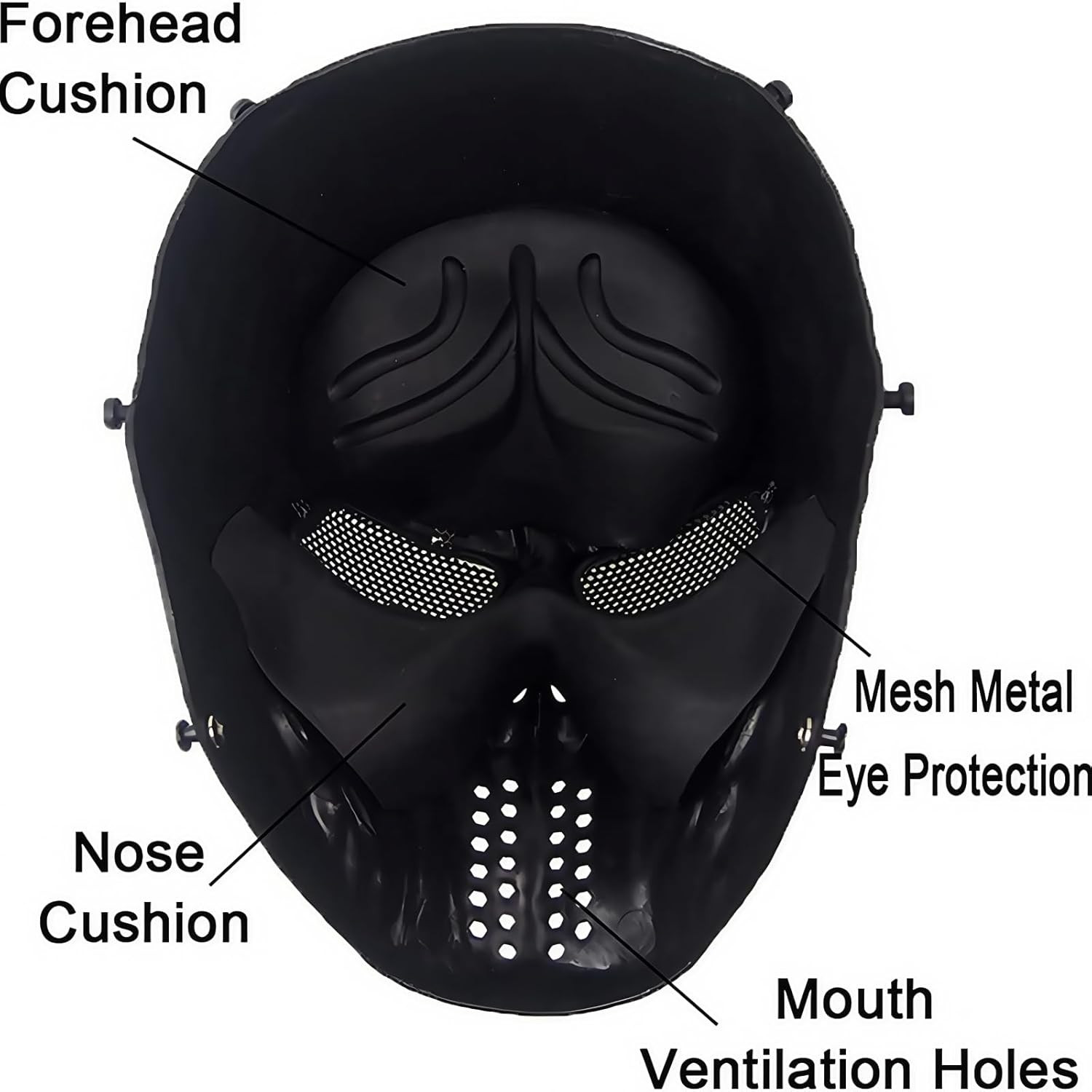 Airsoft Mask Full Face - Scary Skull Halloween Ghost Mask - Tactical Mask Ske...